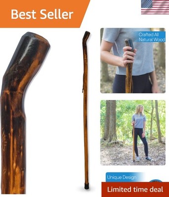 2 Pack Wood Walking Stick, 48 in Natural Wooden Walking Cane, Rustic Cedarwood H