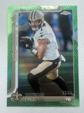 2025 Topps Chrome Football Taysom Hill #222 Green Leather Refractor 63/99