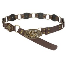 Western Leather Belts for Women Suitable waist size below 40" C-coffee-style B