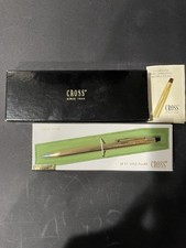Vintage Cross 12K Gold Filled Ballpoint Pen Blue Ink w/ Box No. 6602