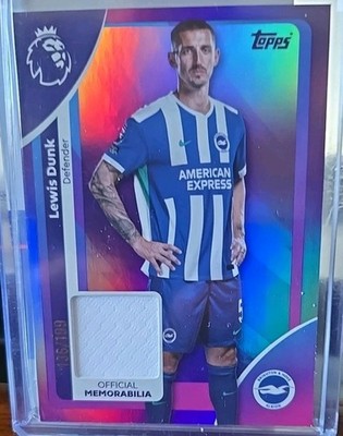 2025-26 Topps Premier League Lewis Dunk Purple Rainbow Player Worn Relic /199