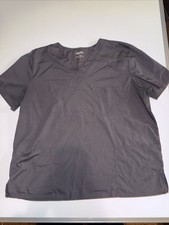 Scrubstar Scrubs Womens X-Large Shirt Top Gray Nurses Pockets XL Uniform Medical