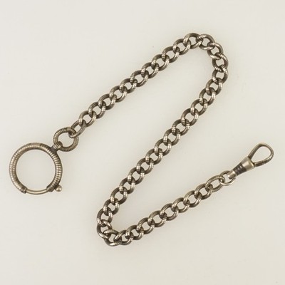 RAR Antique Niello Silver Chain Pocket Watch for Men's fusee repeater tourbillon
