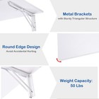 Wall Mounted Floating Folding Writing Table PC Computer Desk Home Office White — photo 6