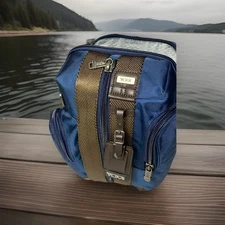 New-Tumi Alpha Bravo  Men's Ballistic Nylon Sling Bag $495 Navy