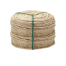 4mm Natural Sisal Rope - 164-Ft, Cat Scratcher Repair DIY Cat Tree, Wide Ap...