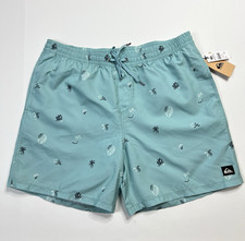 Quiksilver Bungalow Volley Swim Trunk Shorts Limpet Shell Mens Size XXL 2XL NWT