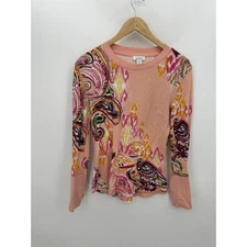 Sundance Time For Me Davina Paisley Long Sleeve Thermal Shirt Men Petite Small