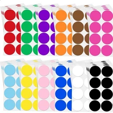480 Pcs 2 Inch Colored Dot Stickers Round Color Coding Label Sticker Circle M...