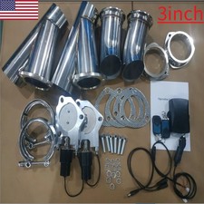 3 Dual Electric Exhaust Valve Control Valve Y Pipe Motor Kit With Manual Switch
