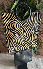 Borsa shopper donna ragazza animalier cavallino zebrata pochette e tracolla