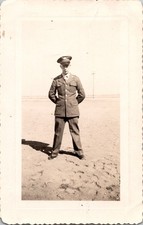 Vintage WWII Era US Army Soldier Photograph Original Military Uniform Portrait