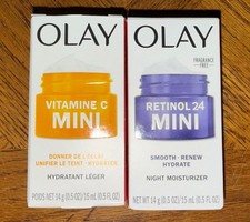 Lot Of Olay Retinol 24 Olay Vitamin C both 0.5 Oz Each