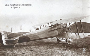 ORIGINAL! WW1 FRENCH SPAD TYPE S.VII FIGHTER #7139 PHOTO POSTCARD RPPC