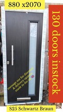 NEW SOLIDOR BRESICA BLACK COMPOSITE DOOR BLACK PVC FRAME 880 X 2070
