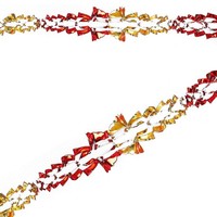 Premier Decorations Weihnachtsdecken Aus Folie Rot Gold 20Cm X 2,7M 6-Teilig