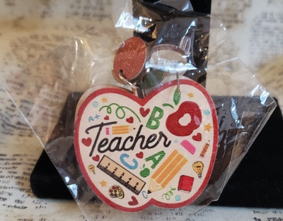 Teacher's Gift -  Lightweight Apple Teacher Post Earrings - NIP - Whimsical