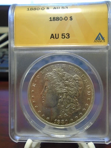 1880 O United States Morgan Silver Dollar ANACS AU 53 New Orleans Mint