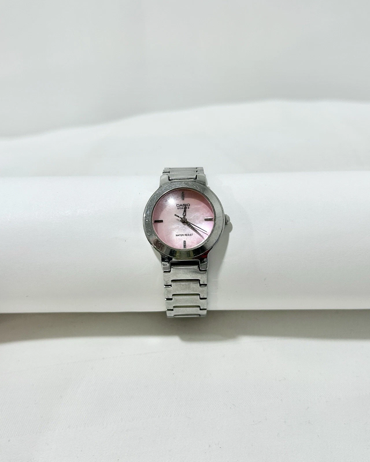CASIO LTP-1191 Analog Silver Tone Women Vintage Dress Watch W28 *TICKING