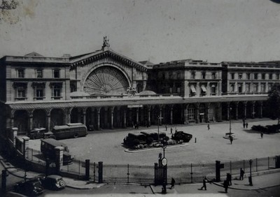 Paris, Frankreich, Historische Ansicht des Gare de l Est, Originalabzug, 1930