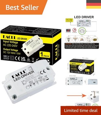 Zuverlässiger LED Trafo AC 240V 10W   850mA Mini Netzteil für sichere Anwendung