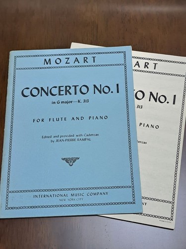 Mozart Flute Concerto No. 1 in G major, Rampal version, piano accompaniment