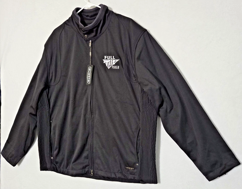Ogio Full Tilt Poker Logo Outlaw Full Zip Jacket Size XXL Black NWT - Image 3 of 4