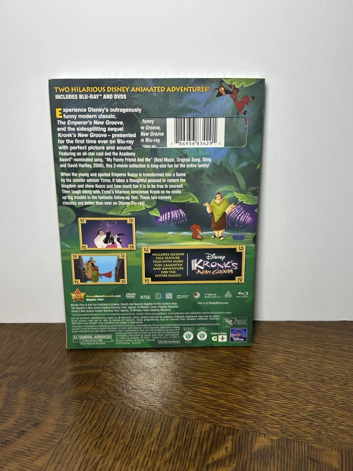 Disney The Emperor's New Groove & Kronks New Groove (3-Disc DVDs+Blu-Ray) - Image 2 of 4