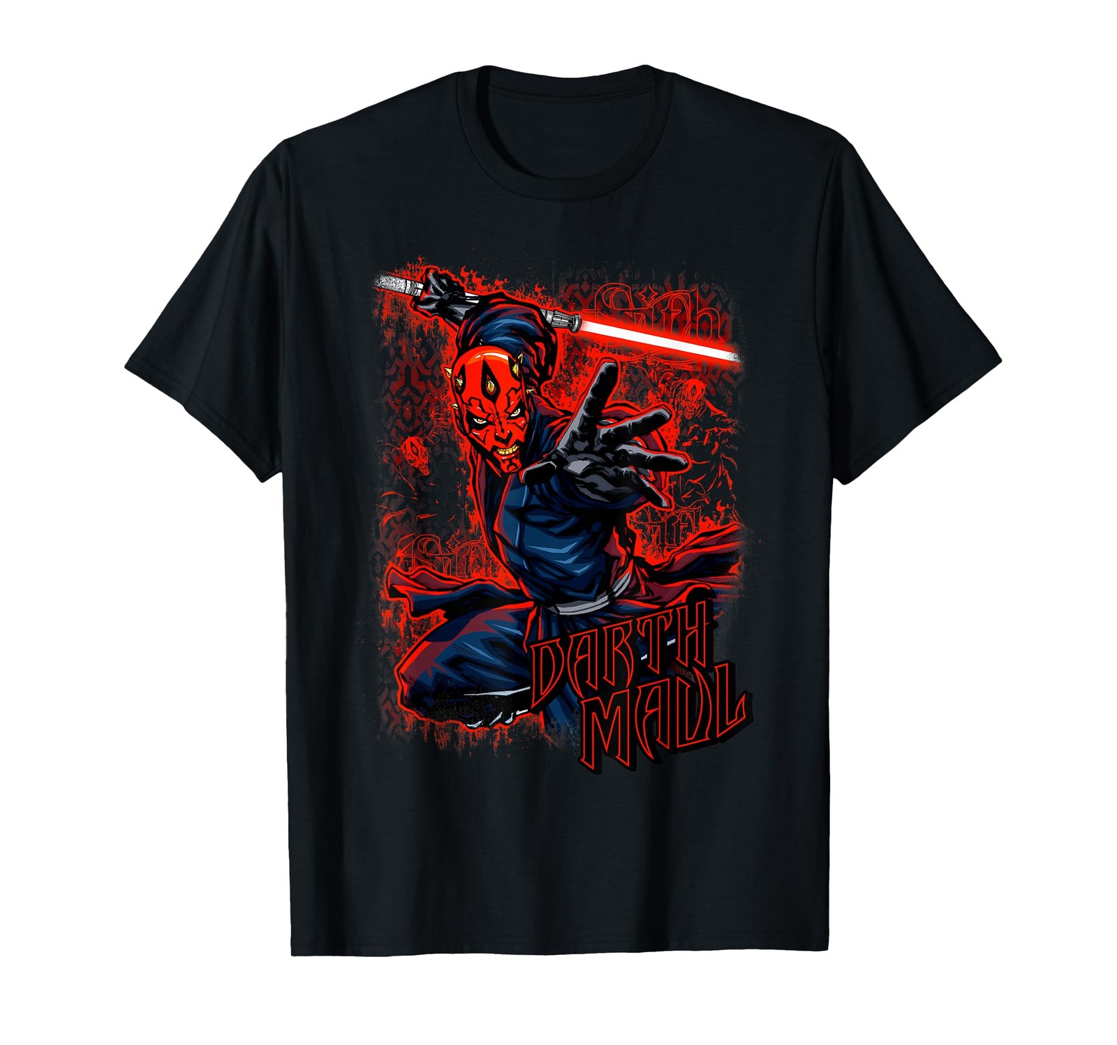 Camiseta Star Wars Darth Maul Red Saber Retrato_