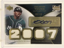 2007 Upper Deck Exquisite Rookie Signatures Gold Auto #167 Delmon Young 88/99