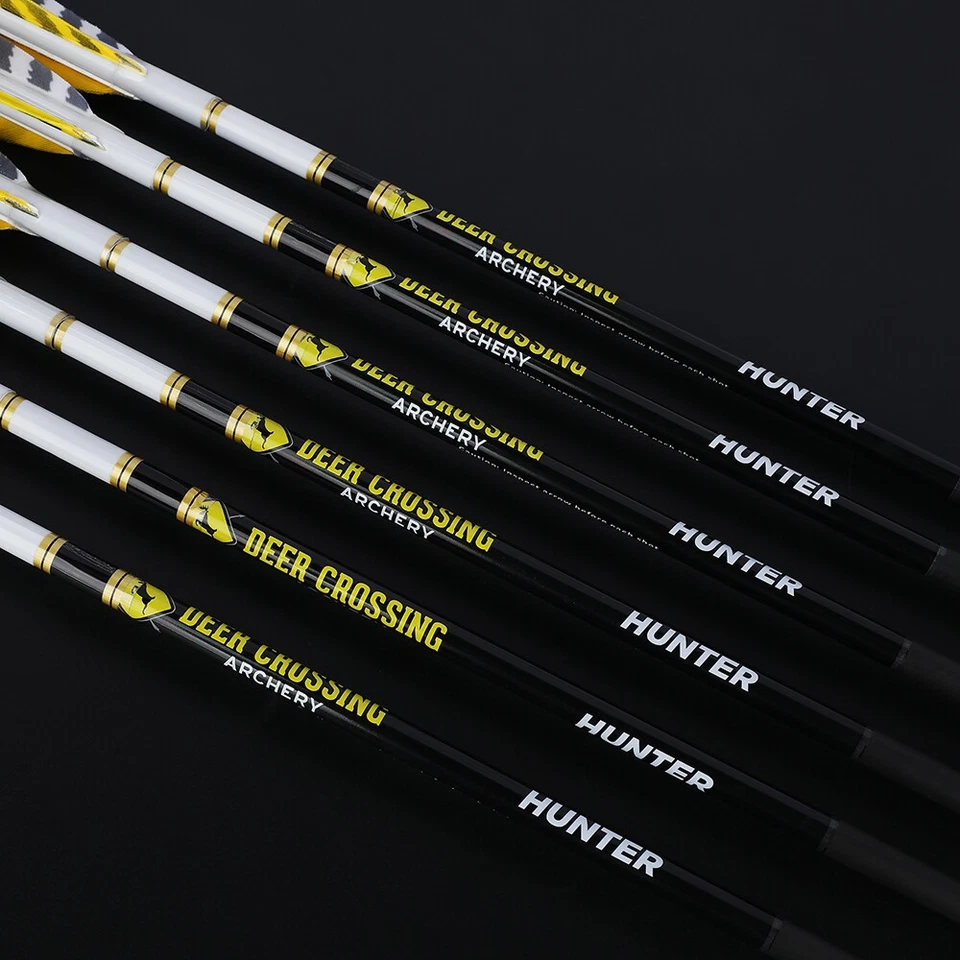 28-32" Pure Carbon Arrow SP300-800 4" Shield Natural Feather Bow Hunting Target - Image 2 of 4