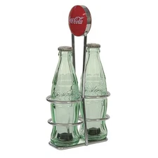 TableCraft Coca-Cola / Coke Bottle Salt & Pepper Shakers with Rack