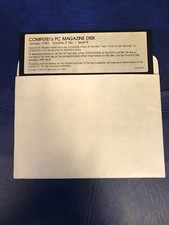 Vintage January 1989 Compute 's PC Magazine on 5.25" Disk