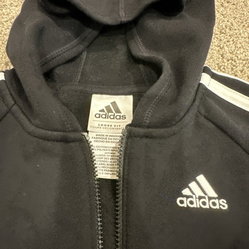 NWT Adidas Girls Black Loose Fit Jacket Size XS (6/6X) - Picture 3 of 3