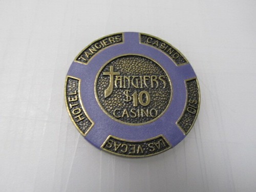 $10 TANGIERS Casino Las Vegas Nevada LATÓN + Ficha de póker de bonificación misteriosa GRATIS  - Imagen 1 de 4