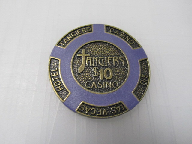 $10 TANGIERS Casino Las Vegas Nevada BRASS + FREE Mystery Bonus Poker Chip $10 TANGIERS Casino Las Vegas Nevada BRASS + FREE Mystery Bonus Poker Chip