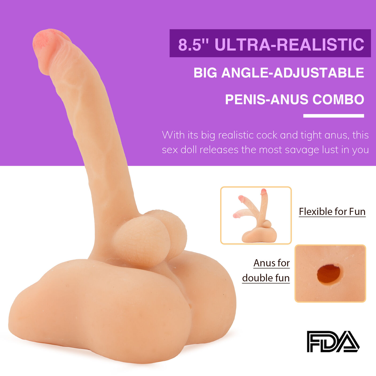 Realistic Sex Toy Dildo Masturbator for Women Love Doll Big Dildo Penis eBay pic