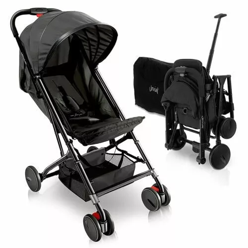 Poussette Pliante pour Bébé, Poussette de Voyage Compacte Portable 2 en 1 