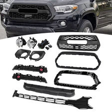 For Toyota Tacoma 2016-2021 Front Grille & Bumper Valance & Fog Lights 11pcs Set
