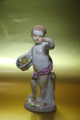 Antique Meissen Allegory of Spring ,Knouf Schwerter 4 Seasons a 64