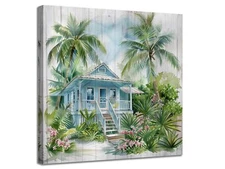 Ardemy Landscape Canvas Wall Art Green Trees Cottage Painting Country House P...
