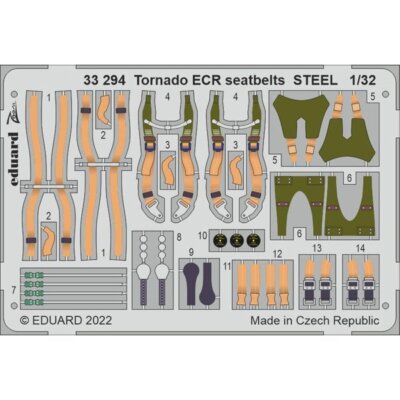 eduard eduard 33294 1/32 ZOOM Ätzteile Tornado ECR Sicherheitsgurt in Edelstahl St