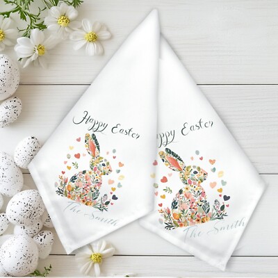 PERSONALISIERTE Serviette Osterhasenmotiv, Tischwäsche, Essgeschenk, Dinnerserviette