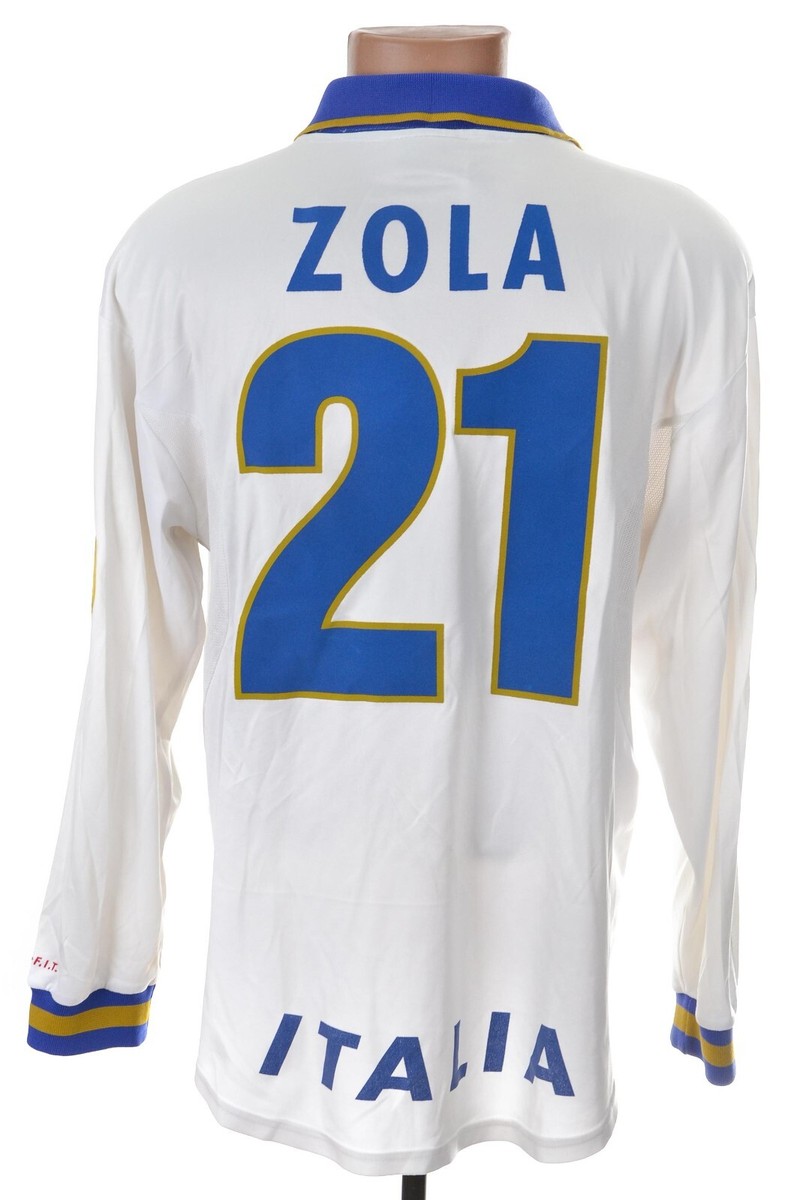 Italy 1996/1997 Away Football Shirt Jersey Nike Size XL Adult Zola