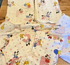 8PC VINTAGE 1984 WALT DISNEY BABY BEDDING SET DUNDEE MICKEY MINNIE DONALD PLUTO