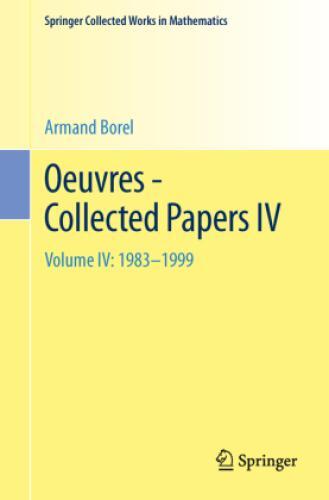 Thumbnail - Oeuvres - Collected Papers Iv. Vol.4 1983 - 1999 2204