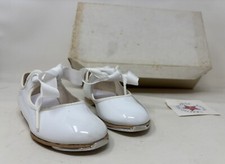 NOS NEW NIB LA STRADA TAP DANCE SHOES Vintage CHILDS WHITE SIZE 7.5 M