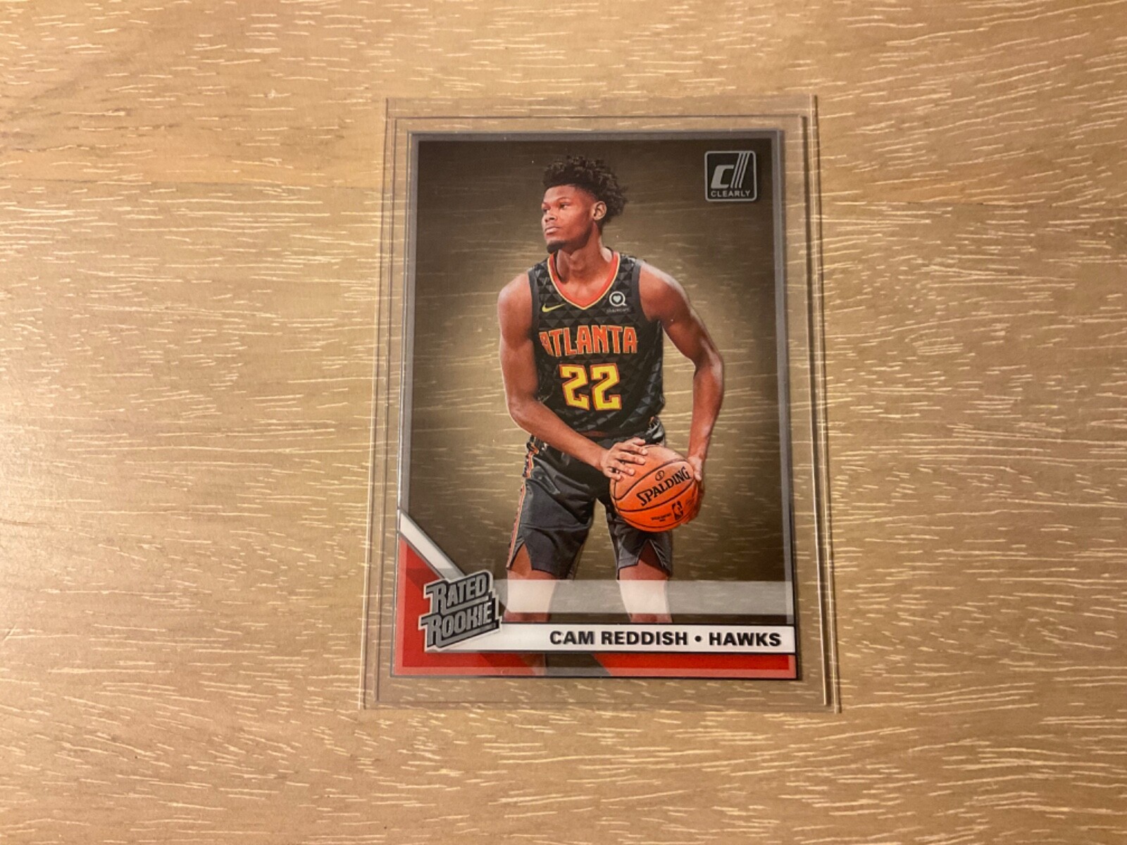 2019-20 Panini Clearly Donruss Basketball Cam Reddish Rated Rookie #59 ATL Hawks