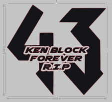 Ken Block Car Sticker Window Bumper Decal Tribute Drift Gymkhana RIP FOREVER 43