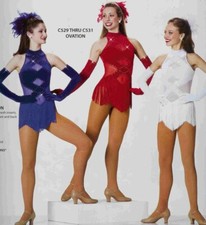 Dance Costume Jazz Tap Pageant Skate Large Adult Art stone Ovation